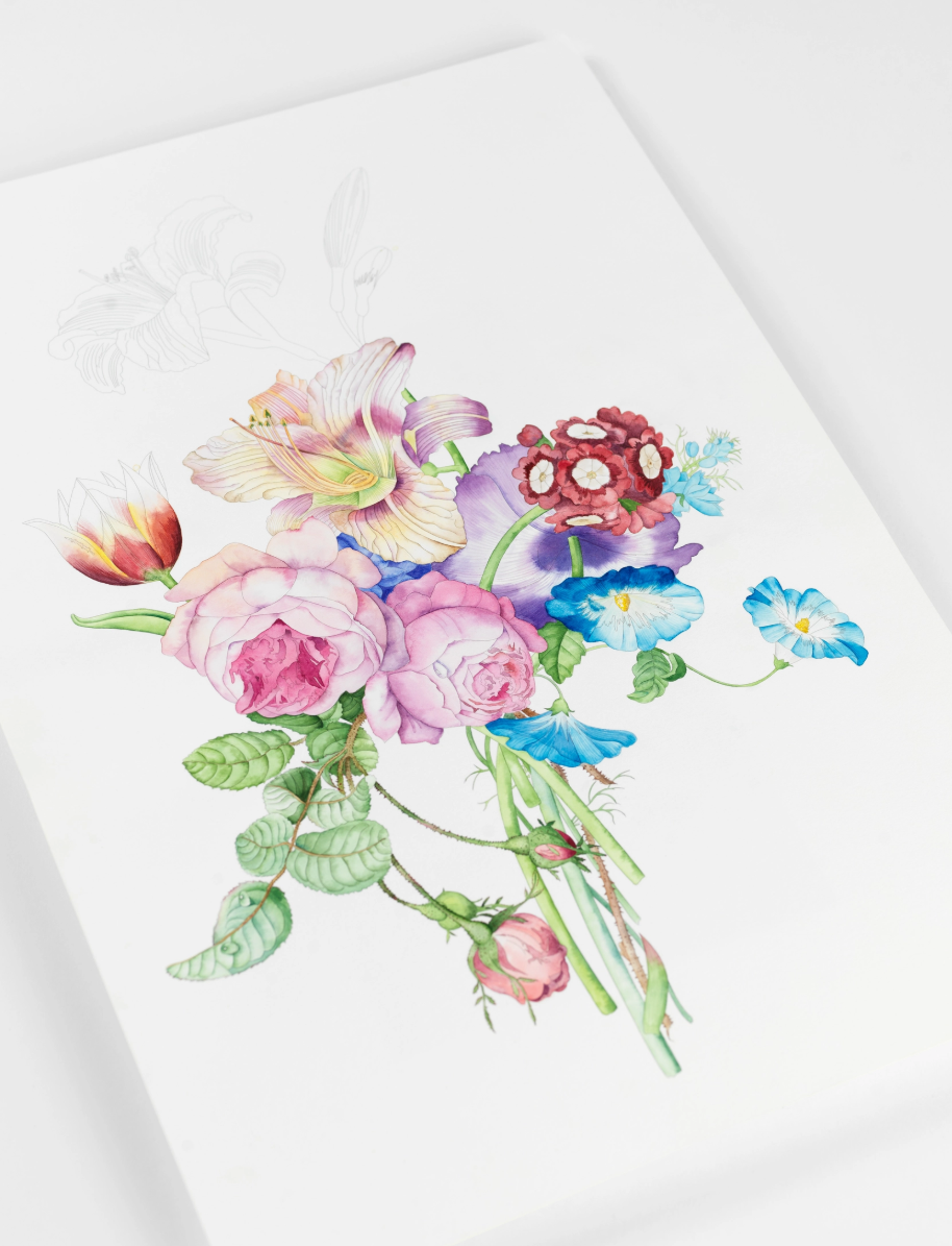 spalvinimo knyga "floral images"