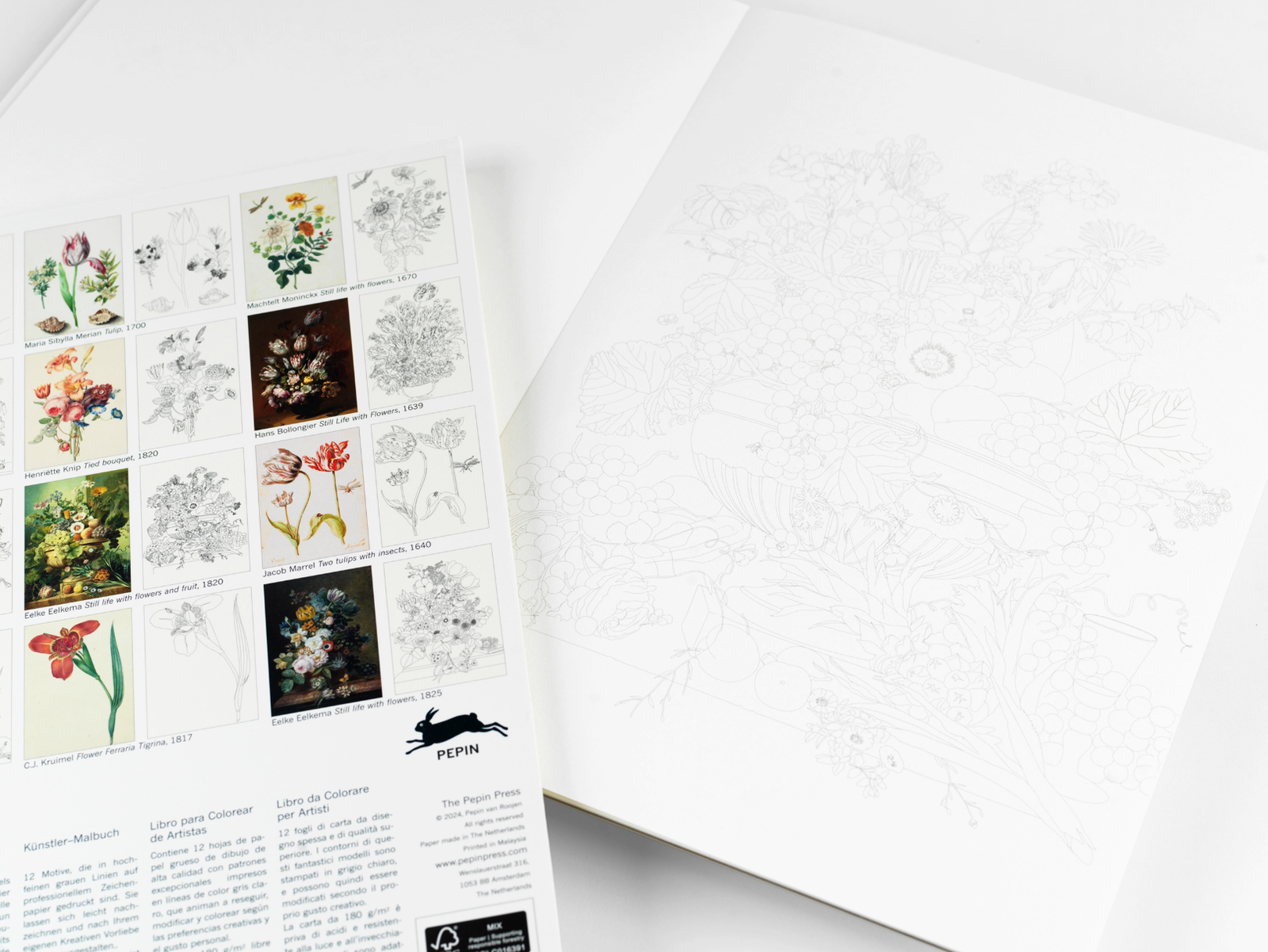spalvinimo knyga "floral images"