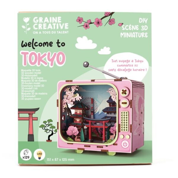 3d dėlionė knygų lentynos dekoracija televizorius tokyo